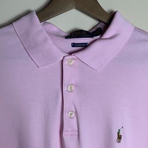 mens polo ralph lauren polo shirt  pink extra large xl Casual Comfortable Classy
